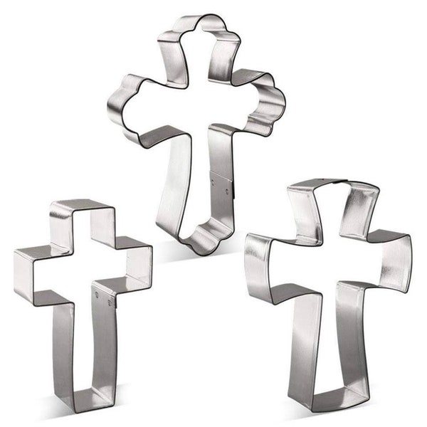 Cross cookie cutter you pick, set of 3, or by cross, Great for baptisms, Easter, vacation bible school, Sunday school, Church, confirmations