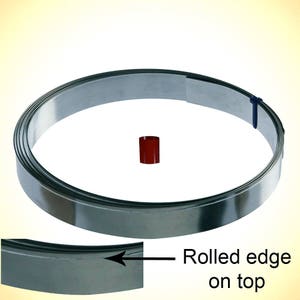 Make Your Own Cookie Cutter 10 ft x 7/8"metal strip, Rolled edge metal for making cookie cutters, design your own cookie cutters Made in USA
