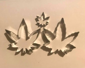 Marijuana leaf Cookie Cutter, choose size and style, cannabis, pot, weed, grass