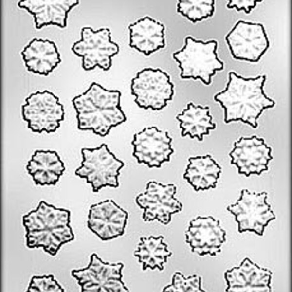 Schneeflocken (28) Schokolade, Minze Weihnachtsplätzchen oder Seife Formen Kuchen Dekorationen winter