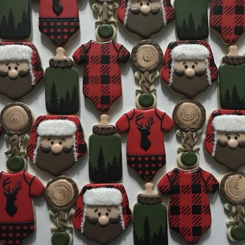 Lumber jack Cookie Cutters Lumberjack baby shower cookie Etsy