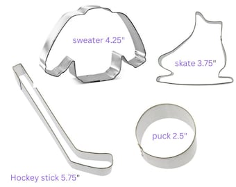 Hockey Ice Skate cookie cutter, winter cookie cutter, Puck, hockey stick, hockey jersey, ice skate