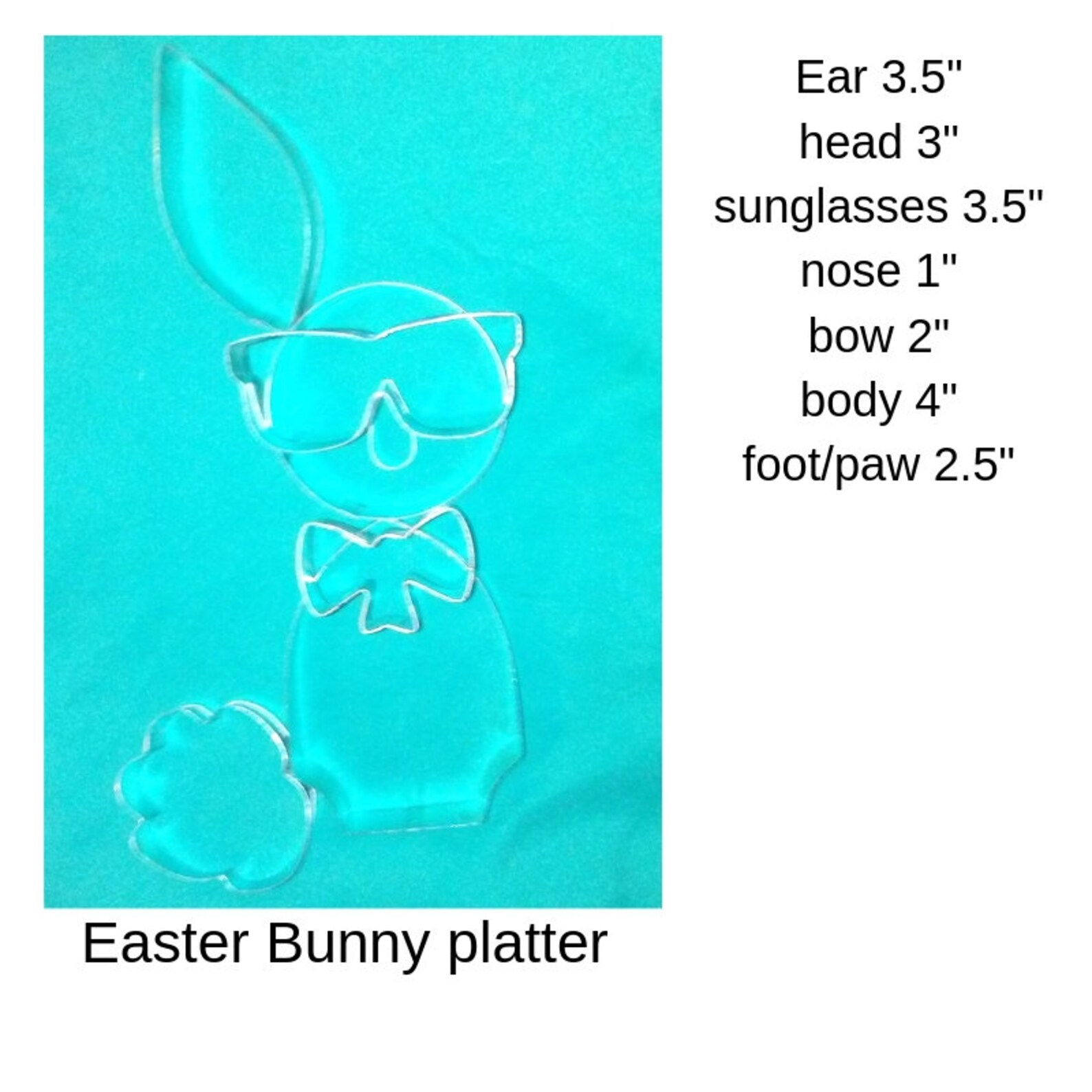 Easter Bunny Platter Cookie Cutter Set Buy What You Need. Etsy