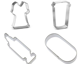 Nurse cookie cutter You pick Nursing Cookie Cutter Medical set, Fitted scrubs top, syringe, oval pill/bandage, coffee cup graduation pinning