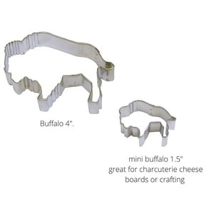 Buffalo Cookie Cutter 4" or mini 1.5"  Zoo animal Wild West Western, mini for charcuterie cheese