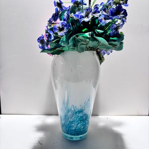 Modern glass vase with unique color gradient