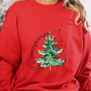 Merry and Bright Sweatshirt, Christmas Sweatshirt, Family Christmas Sweatshirt, Christmas Sweatshirts for Women, Merry Christmas Sweatshirt