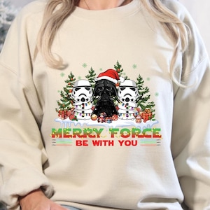 Merry Force Be With You Shirt, Star Wars Christmas Sweatshirt, Disneyland Christmas Shirt, Star Wars Christmas Shirt, Star Wars Holiday Tee