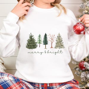 Merry and Bright Sweatshirt, Christmas Sweatshirt, Family Christmas Sweatshirt, Christmas Sweatshirts for Women, Merry Christmas Sweatshirt