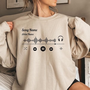 Custom Song Name Hoodie, Music Lover Sweatshirt, Custom Artist Name Sweatshirt, Music Hoodie, Custom Concert Hoodie,Favorite Song Sweatshirt