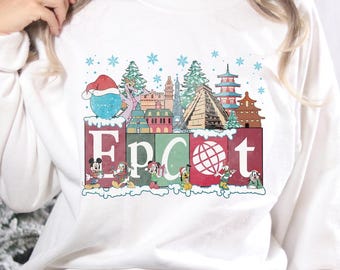 Mickey Epcot Christmas Shirt, Disney Mickey Friends Christmas Sweatshirt, Disneyland Christmas Shirt, Disneyworld Christmas Shirt