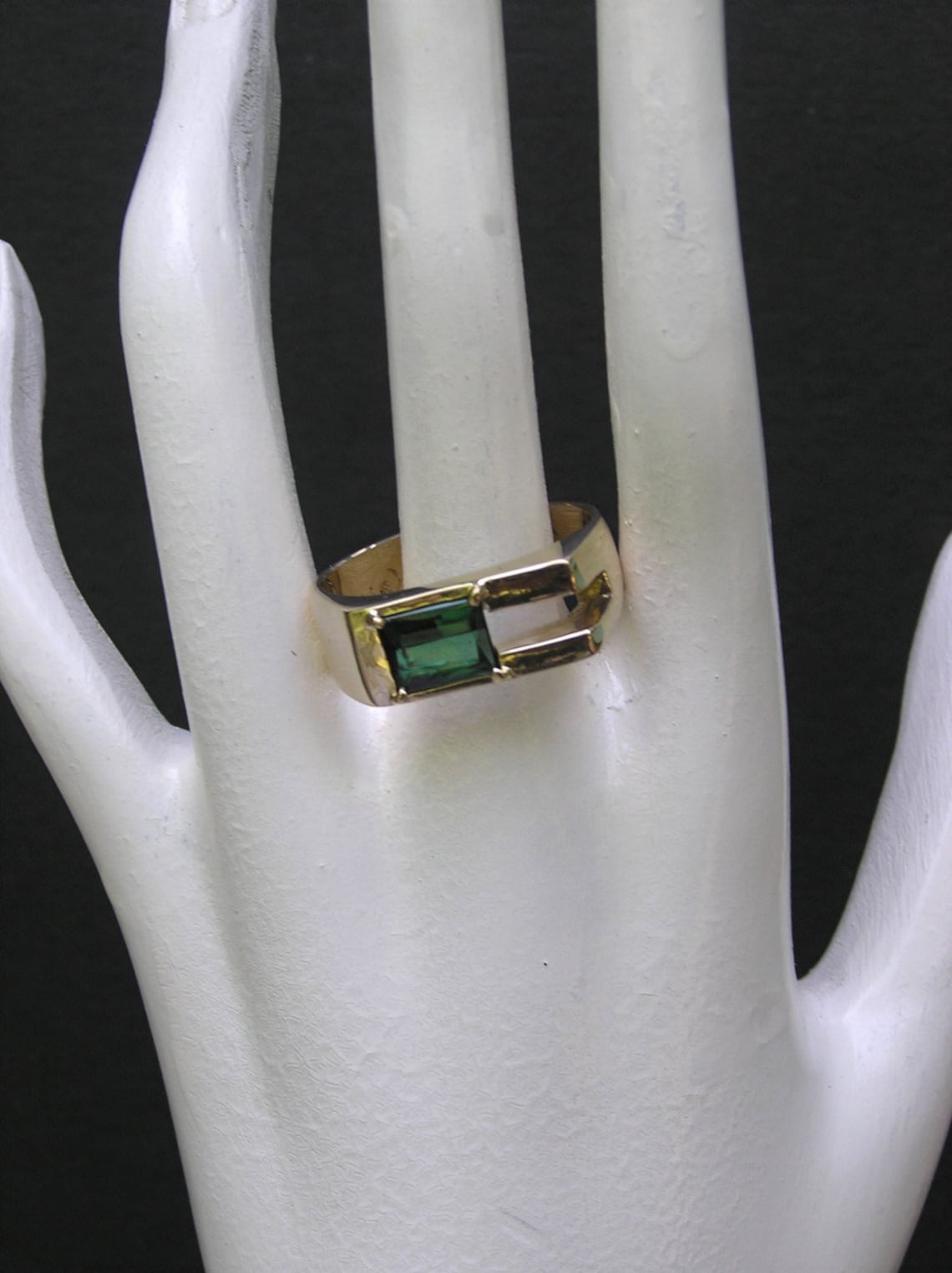 Men's Tourmaline Ring Distinctive 14k Gold Man's Etsy