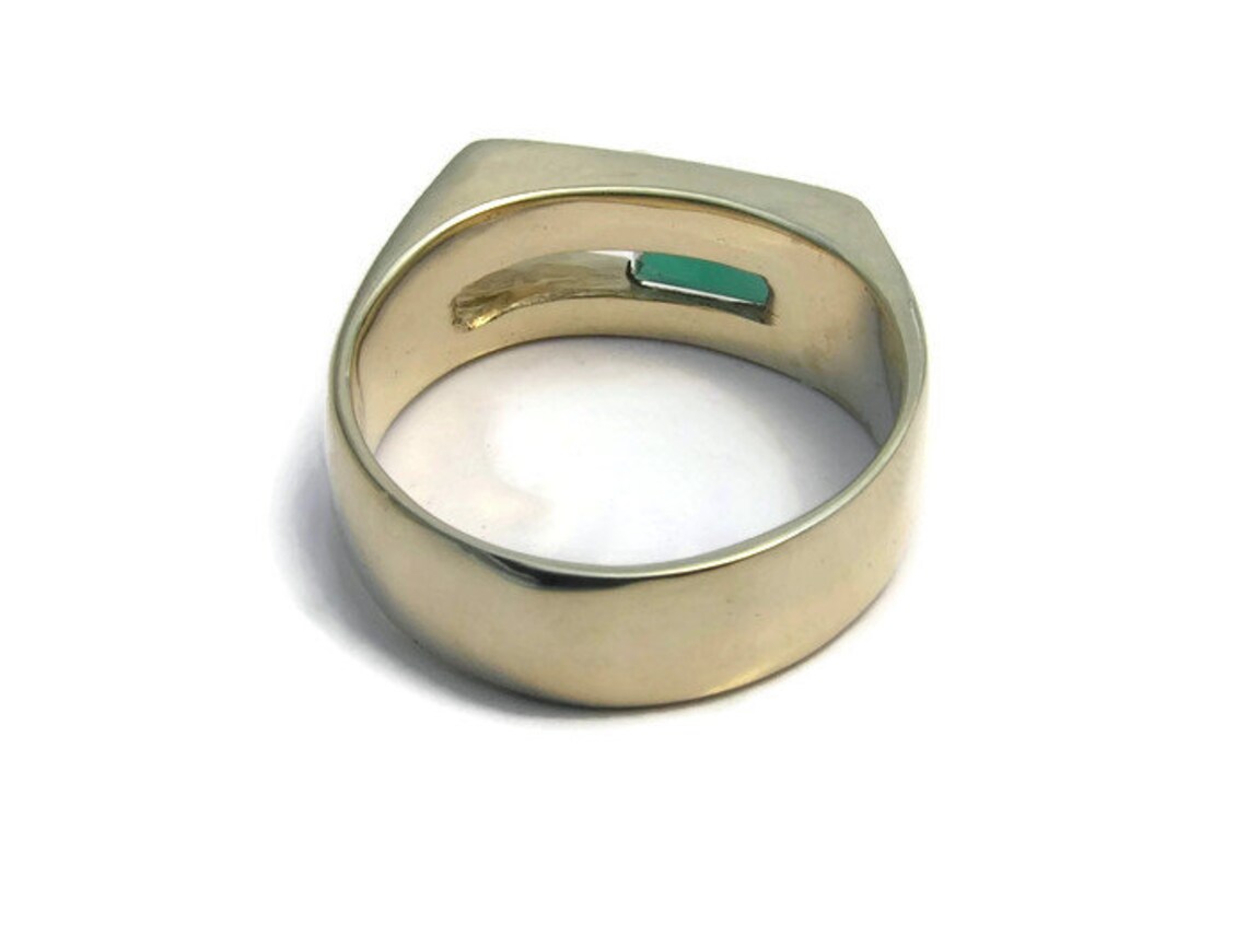 Men's Tourmaline Ring Distinctive 14k Gold Man's Etsy