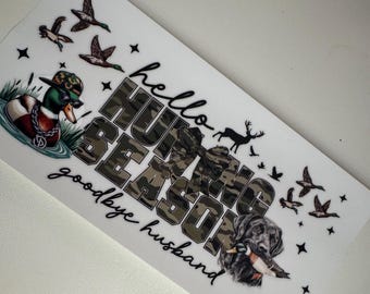 Hunting Season Tumbler Wrap, Personalized Glitter Accent