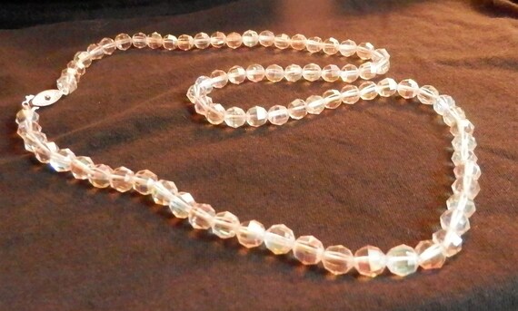 Antique Arora Borealis Faceted Crystal Necklace - image 9