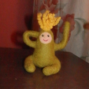 Happy Little Cactus - Hand Needle Felted 100% Wool