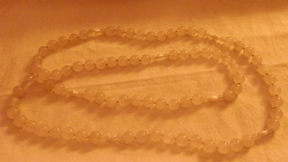 Rose Quartz & Fresh Water Pearl Necklace Vintage/… - image 9