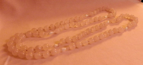 Rose Quartz & Fresh Water Pearl Necklace Vintage/… - image 6