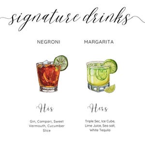 Minimalistyczny edytowalny szablon menu Canva Bar | Eleganckie cyfrowe menu na imprezy, wesela, przyjęcia i specjalne okazje