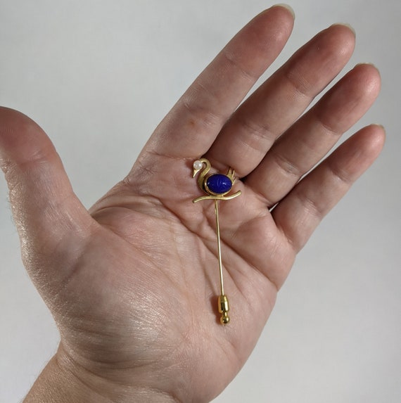 Figural Stick Pin, Vintage Swan Jewelry, Bird Tie… - image 8