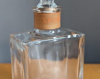 Vintage Glass Perfume Bottle – Rosette Stopper, Mid Century Vanity Decor