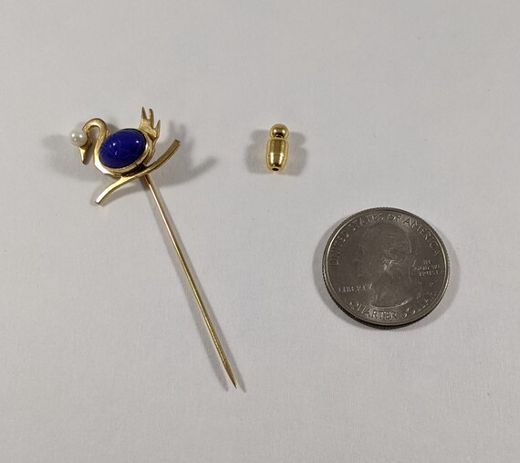 Figural Stick Pin, Vintage Swan Jewelry, Bird Tie… - image 5