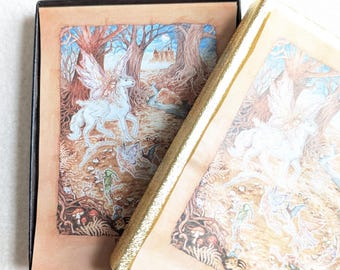 Vintage Antioch Bookplate Company Unicorn Fairy Bookplates | 46 Unused Fantasy Labels | Cottagecore Literary Ephemera