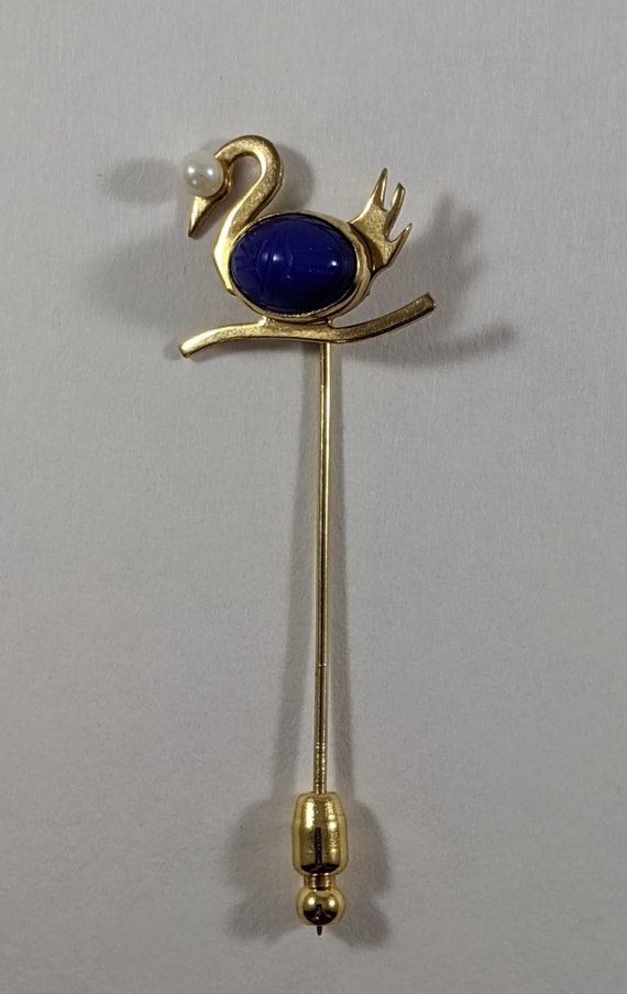 Figural Stick Pin, Vintage Swan Jewelry, Bird Tie… - image 2
