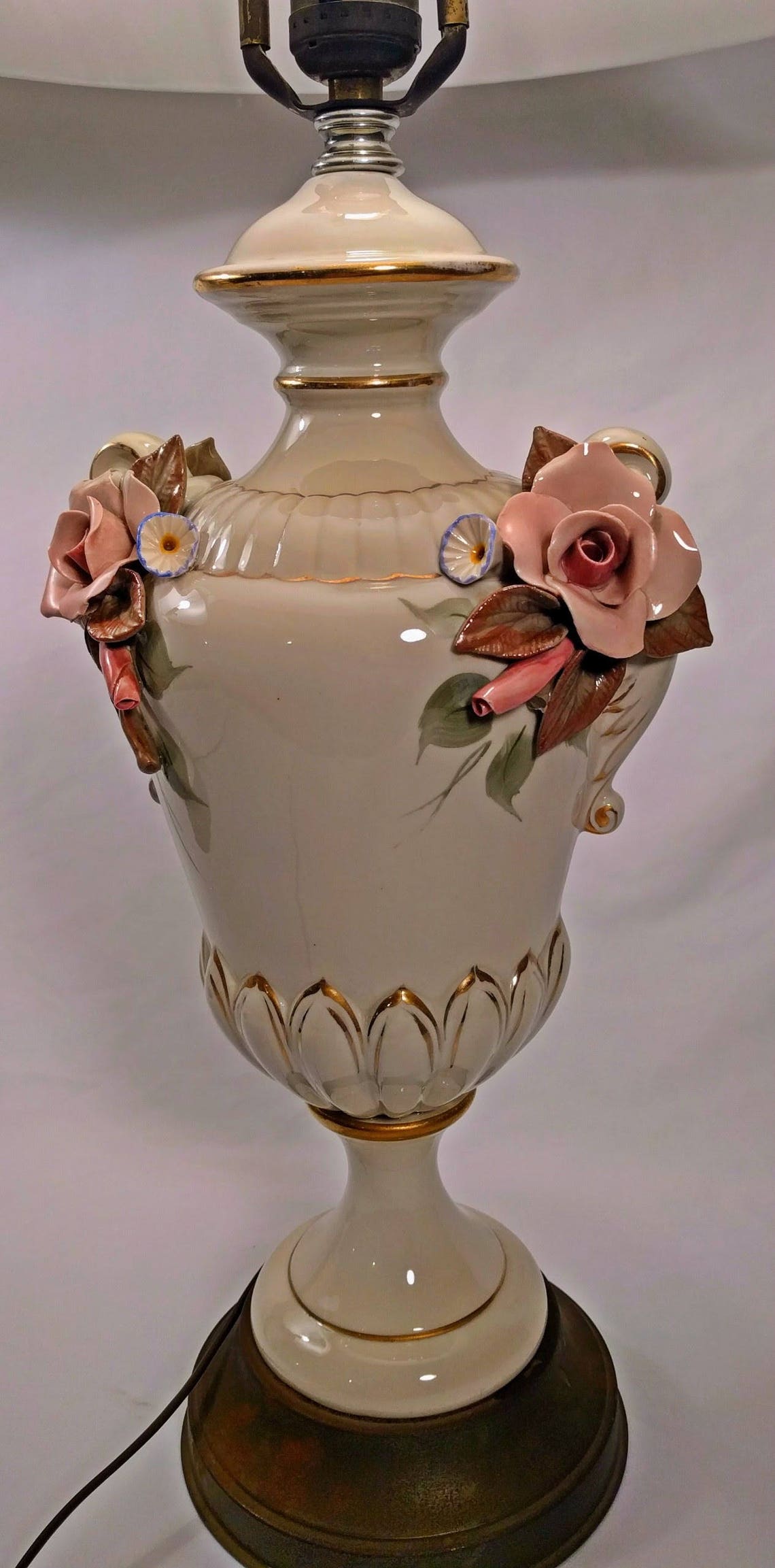 Antique Capodimonte Lamp Hollywood Regency Table Lamp Set Etsy