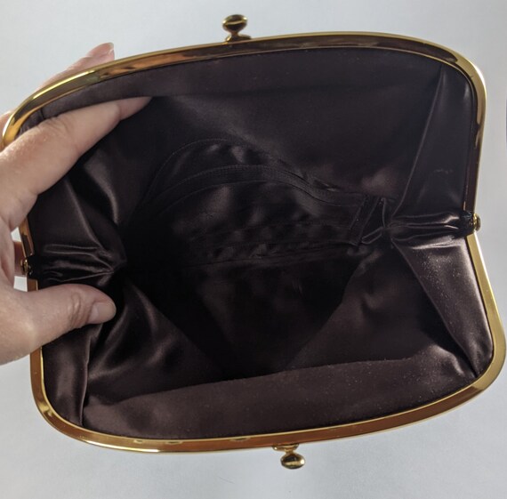 Brown Envelope Bag, Fold Over Clutch, Coblentz Su… - image 3