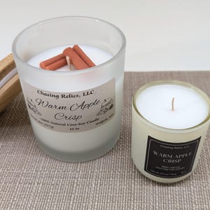 Apple Crisp Soy Candle: Cozy Fall Spice, Cinnamon & Vanilla