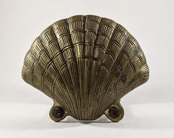 Vintage Brass Shell Napkin Holder PENCO 1982 Clamshell Ocean Decor Etsy