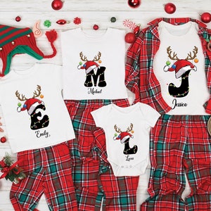 Family Christmas Name Shirt, Monogrammed Family Christmas Shirt, Personalized Christmas Family T-Shirt, Custom Christmas Shirt With Name