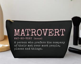 Pilates Mat Cosmetic Bag • Cute Pilates Yoga Accessory Pouch • Fitness Class Makeup Bag • Travel Organizer Gift for Yoga and Pilates Lovers