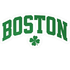 Boston Celtics Fan Shamrock Vinyl Decal, St Patricks Day Decoration, Boston Sports Fan Sticker, Irish Pride Decal, Luck of the Irish Celtics