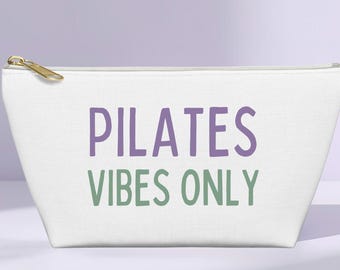 Pilates Vibes Cosmetic Bag: Instructor Gift, Travel Makeup Pouch