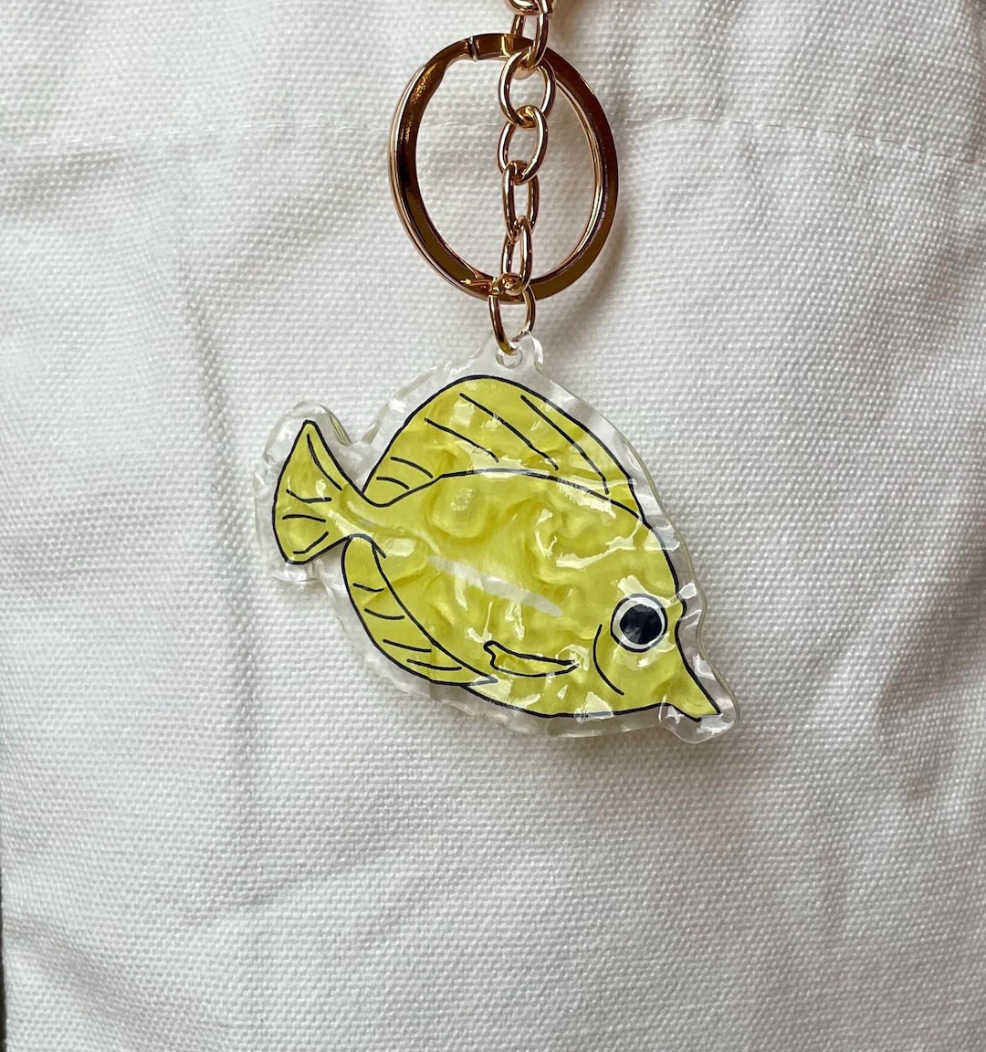 Yellow Fish [ripple Keychain] - Etsy