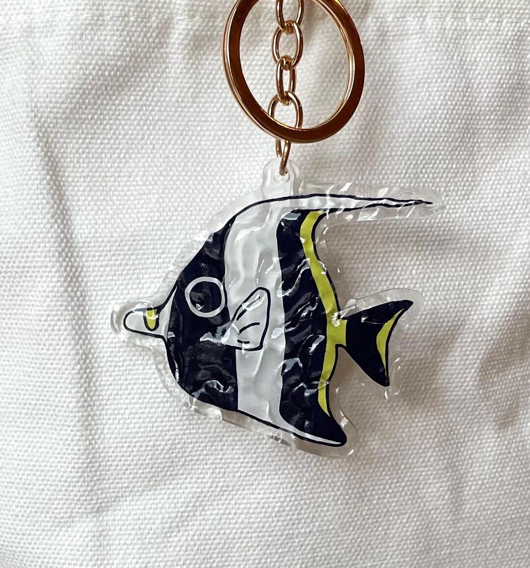 Black and White Fish [ripple Keychain] [low Stock, Read Description] - Etsy