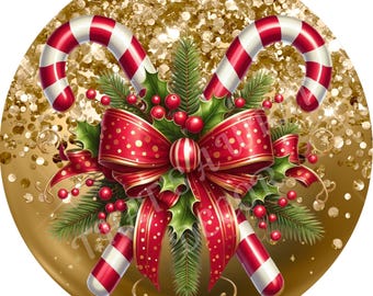 Candy canes wreath sign, Christmas wreath sign, Candy cane sign, Gold sign, Holiday decor, Christmas sign, Winter sign, Sublimation sign