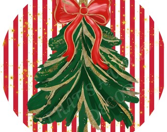 Christmas tree wreath sign, Round sign, Christmas sign, Christmas Tree, Winter door decor, Sublimation sign