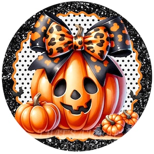 Pumpkin wreath sign, Wreath attachment, Fall sign, Round metal sign, Pumpkins sign, Sublimation sign