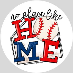 Baseball wreath sign, Round wreath sign, Wreath attachment, Round metal sign, Sports wreath sign, Sublimation sign