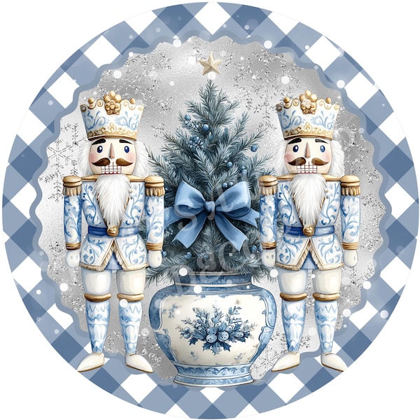 Nutcracker wreath sign, Holiday sign, Christmas sign, Winter decor, Nutcracker sign, Sublimation sign