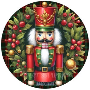 Nutcracker wreath sign, Holiday sign, Christmas sign, Winter decor, Nutcracker sign, Sublimation sign
