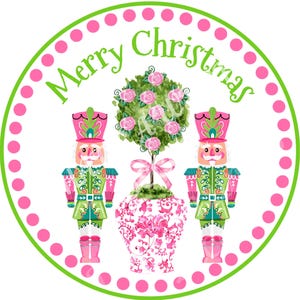 Nutcracker wreath sign, Holiday sign, Merry Christmas sign, Winter decor, Nutcracker sign, Sublimation sign