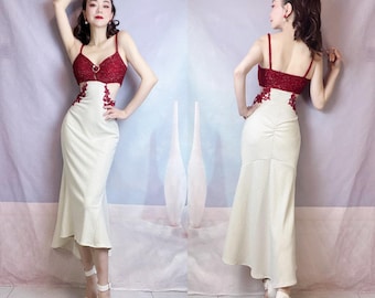 Sequin Mermaid Tango Dress – Spaghetti Strap Elegance