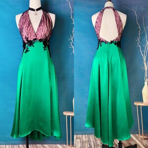 Halter Neck Tango Dress with Flowing Skirt