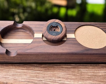 Handcrafted Cigar Butler with Removable Bottle Opener