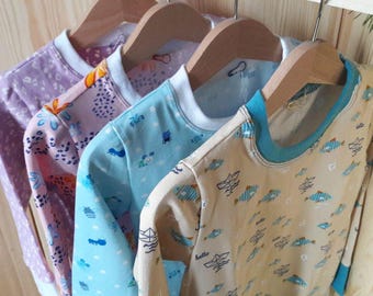 Schlafanzug/ Pijama Set/ Nachtwäsche Outfit/ 2-teilig für Kinder/Jungen-Mädchen/ handmade/ Baumwolljersey/ Babyparty