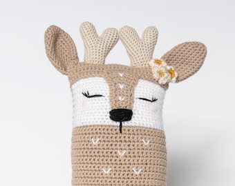 Ciervo - Snuggle Buds, peluche, muñeco de crochet, Mallory's Friends 100% hecho a mano para bebés y niños